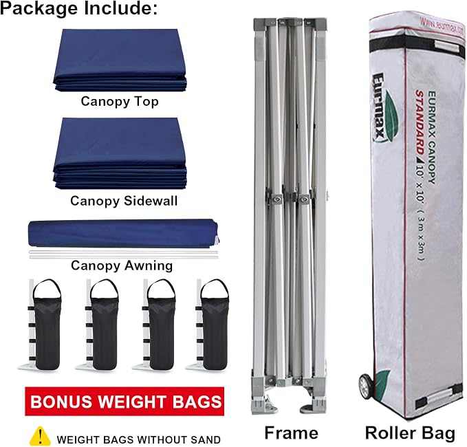Eurmax USA 10 x 10 Pop up Canopy Commercial Tent Outdoor Party Canopies - Image 8