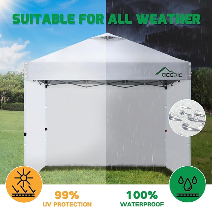 Canopy Sidewalls for 10x10 Pop Up Canopy Frame, Waterproof UV Protection - Image 5