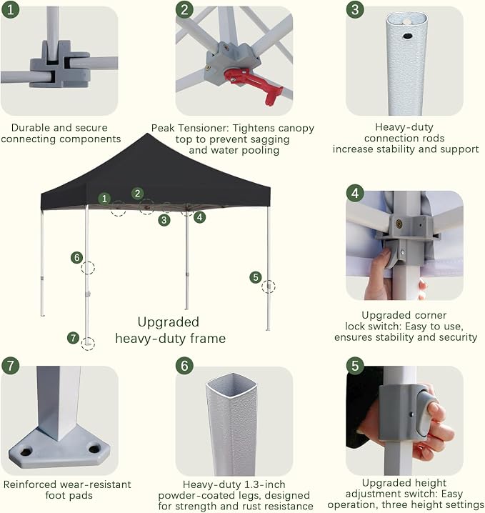 Easy 8x8 Pop Up Canopy Tent - Image 5