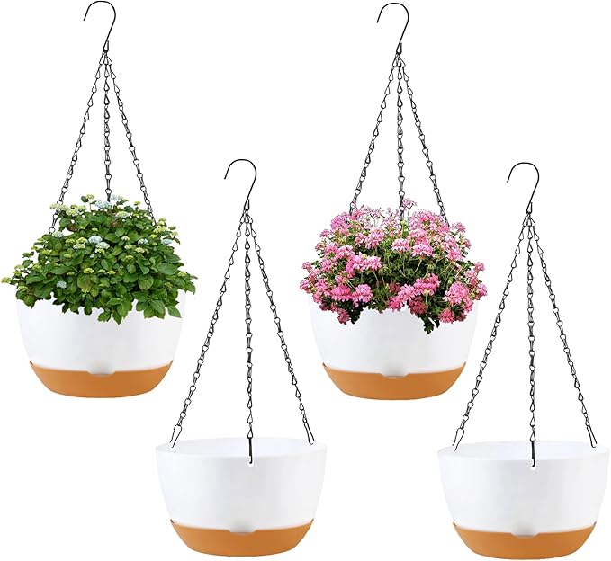 4 Pack Plastic Hanging planters by KPUVX