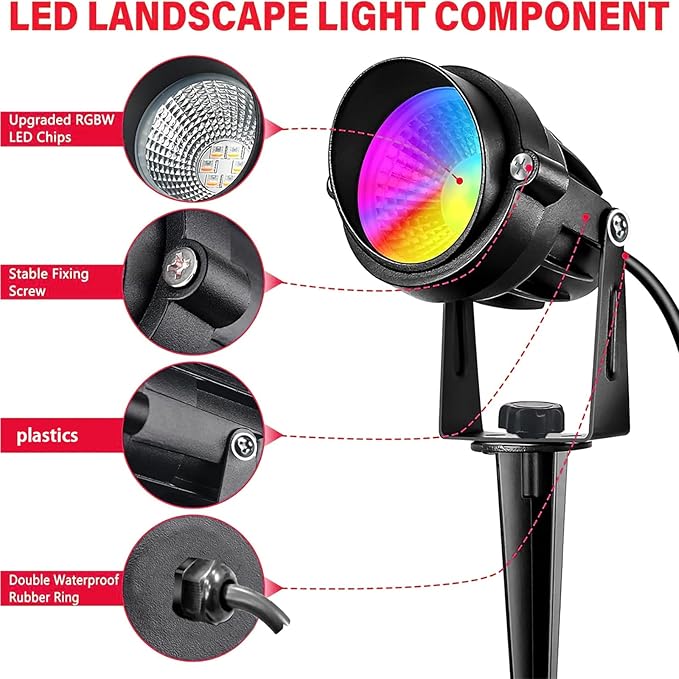 Low Voltage RGBW LED Landscape Lights Spot Lights Outdoor - Image 2
