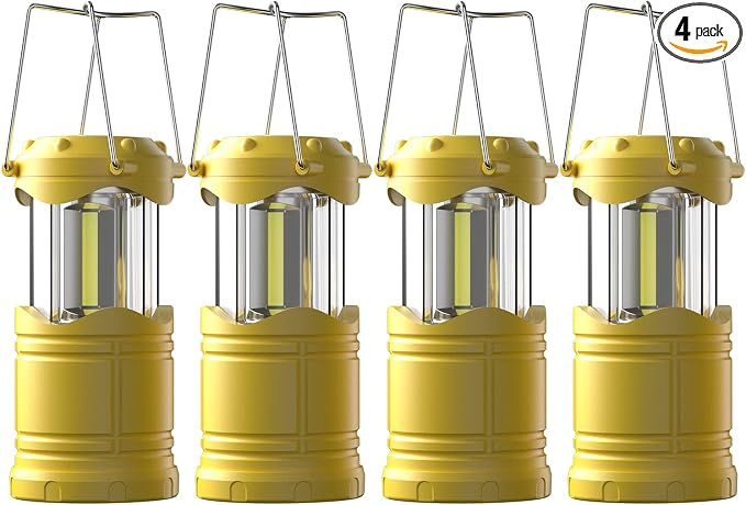 Lichamp LED Camping Lantern, 4 Pack Battery Powered Flashlight by Lichamp