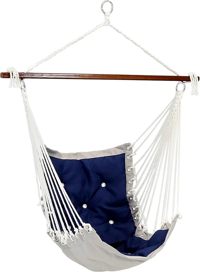 Sunnydaze Tufted Victorian Large Hanging Hammock Chair by SunnydazeDecor