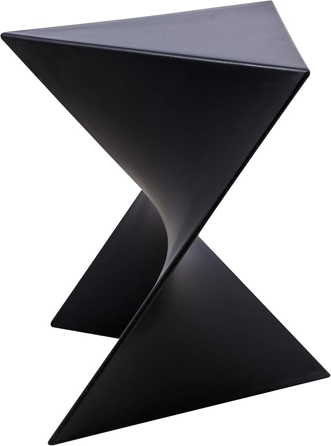 LeisureMod 15.75" Triangular Side Table, Stackable Plastic Accent End Table - Image 7