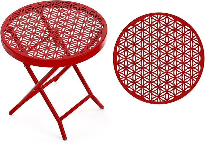 VINGLI Patio Folding Side Table, Small Outdoor Table - Image 9