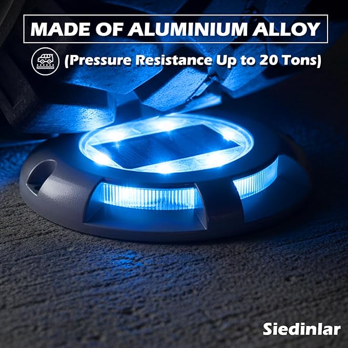 SIEDiNLAR Solar Deck Lights Driveway Dock Light LED Solar Powered Outdoor - Image 4