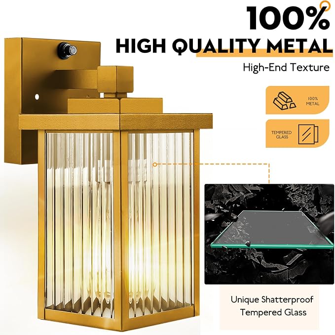 2 Pack Dusk to Dawn Outdoor Lighting, Waterproof Outdoor Porch Light - Image 2