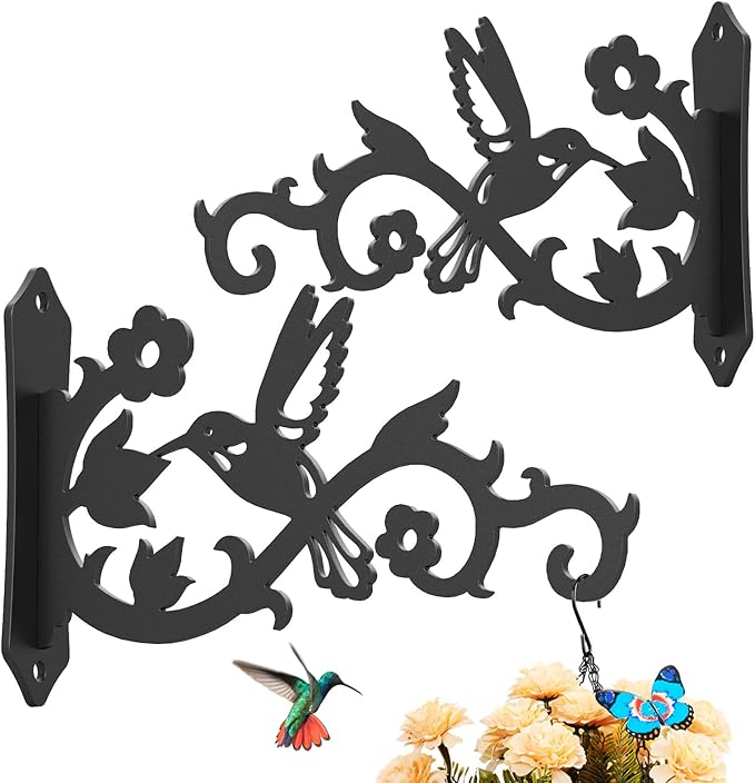 Kingsyard 2-Pack Wall Plant Hangers Outdoor Indoor, 8 Inch Heavy Duty Solid by Kingsyard