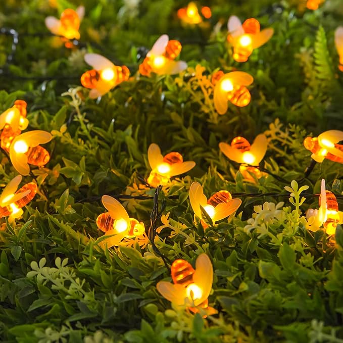 JMEXSUSS Solar Bee Lights Outdoor Waterproof, 30.6FT 50 LED Solar Fairy Lights - Image 8