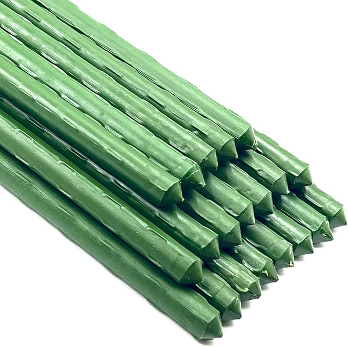 Garden Plant Stakes 48 Inch 4Ft Tomato Stakes, 20 Pack Steel Plant Stick Support by Unknown