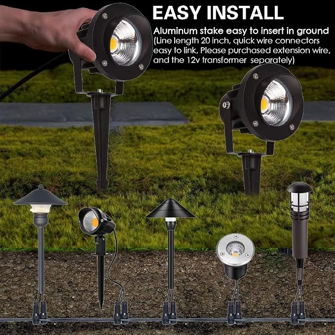 EAGLOD 20W Led Spotlights Outdoor Landscape Lights, Low Voltage Led Landscape - Image 4