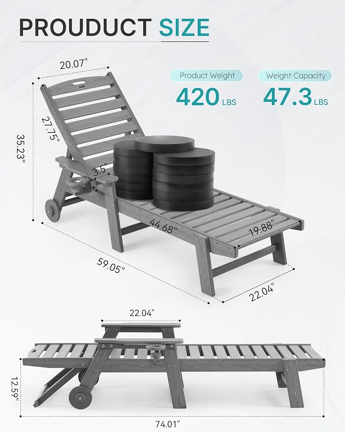Chaise Lounge Chair Outdoor - Image 2
