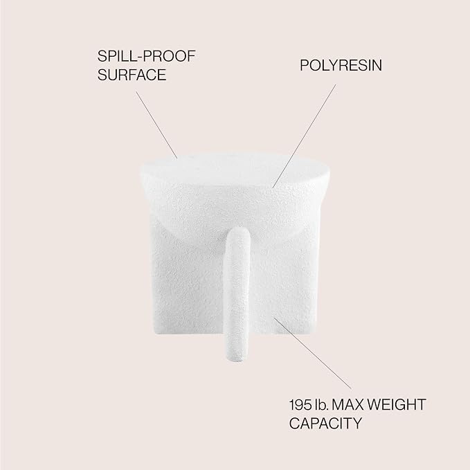 JONATHAN Y TBL1109B Brady 16.25" Minimalist Modern Drum Indoor/Outdoor Accent - Image 4