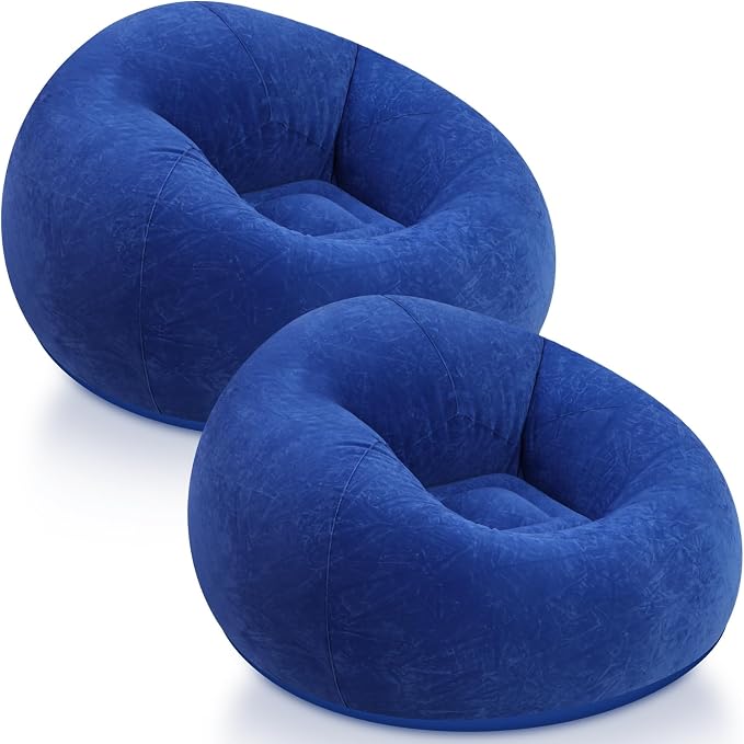 Realspring Inflatable Bean Bag Chairs Outdoor Blow up Camping Chairs Inflatable by Realspring