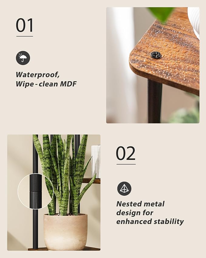 Tall Plant Stand Indoor 4 Tiered Plant Shelf - Image 5