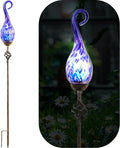 Garden Solar Lights Outdoor, Decorative LED Pearlized Glass Spiral Garden Stake by Unknown