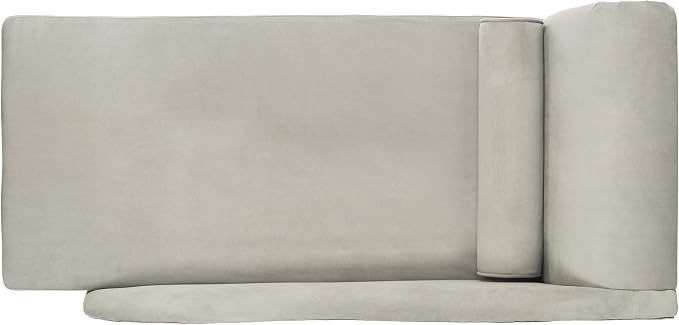 Safavieh Home Collection Caiden Grey Velvet Chaise - Image 6
