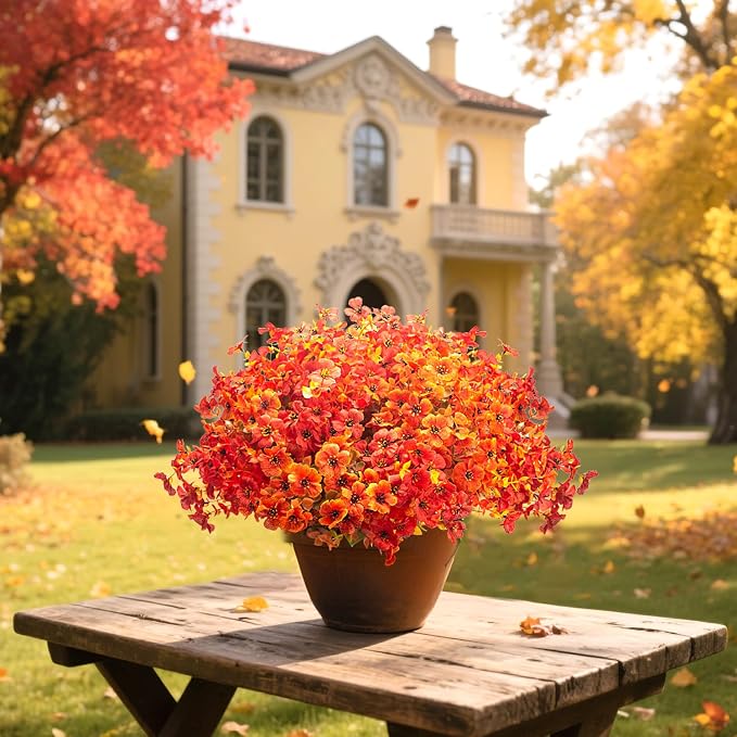 20 Bundles UV Resistant Artificial Fall Flowers Outdoor - Image 3
