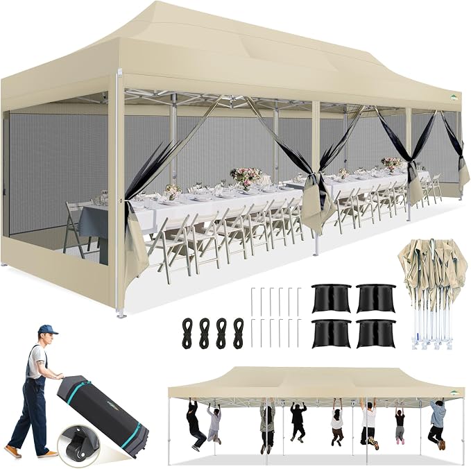 COBIZI 10x30 Canopy Tent, Heavy Duty Pop up Canopy by COBIZI