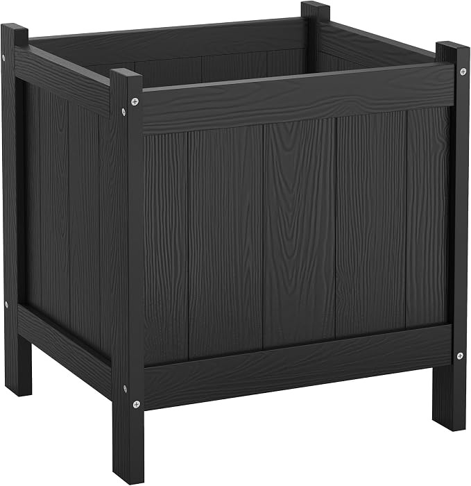 LUE BONA Outdoor Plant Pots, 13.7" x 12.5" x 14.5" HDPS Flower Pots - Image 7