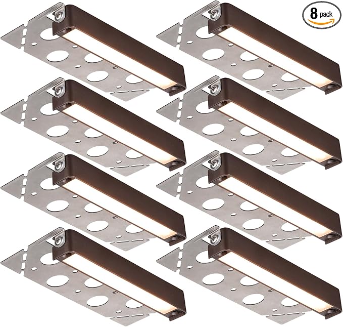 LEONLITE 8-Pack 7 Inch LED Hardscape Lighting, Update Retaining Wall Lights by LEONLITE