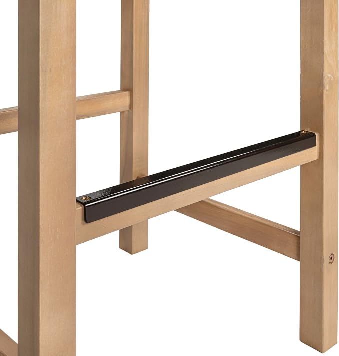 JONATHAN Y BSL1201C-SET2 Armand 30" Modern Coastal Backless Acacia Wood Outdoor - Image 8