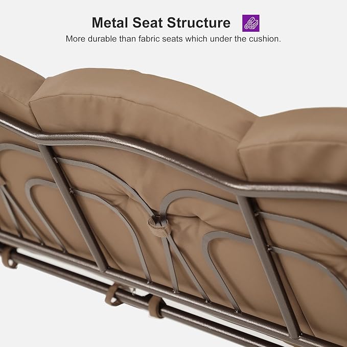PURPLE LEAF Outdoor Patio Porch Swing - Image 4