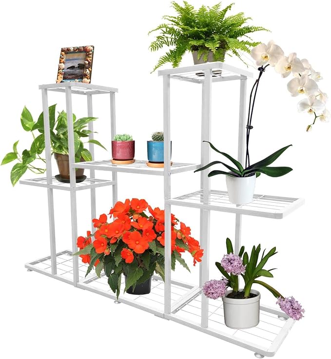 MTB Garden 3 Tier 8 Potted Metal Large Plant Stand - Image 2