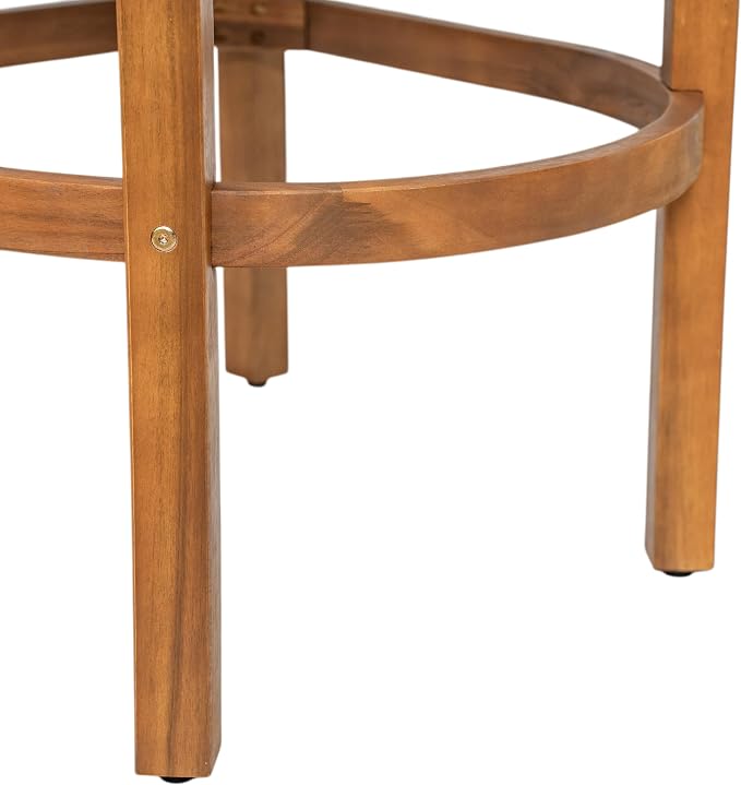 Christopher Knight Home Kuart Acacia Wood Outdoor Bar Stool Set of 4 - Image 10