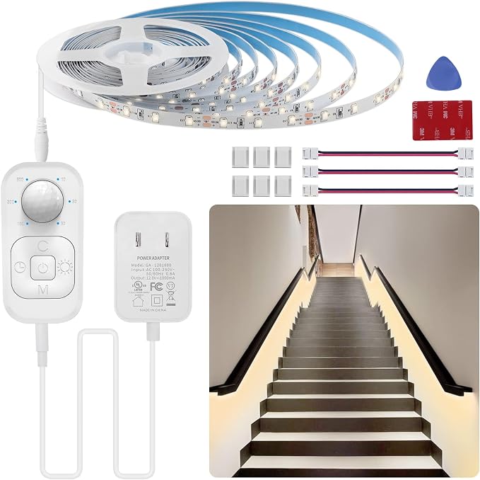 Motion Sensor Lights Indoor Plug-in LED Step Lights Strip by speycer