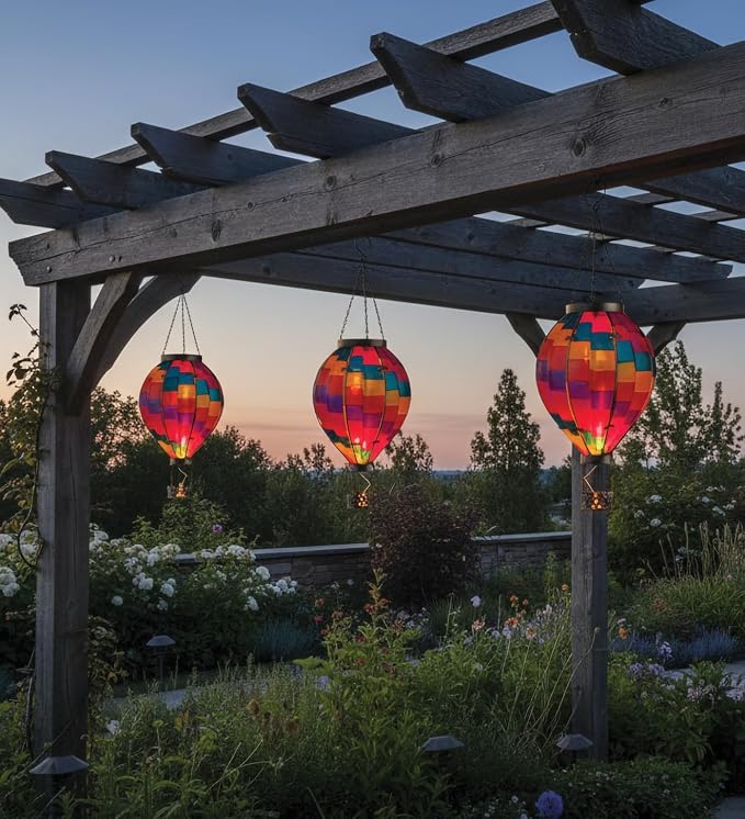 Regal Art & Gift Hot Air Balloon Solar Lantern – Hanging Solar-Powered LED - Image 2