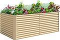 Land Guard 8x4x3ft Rectangular Galvanized Raised Garden Beds, Large-Capacity by LandGuard