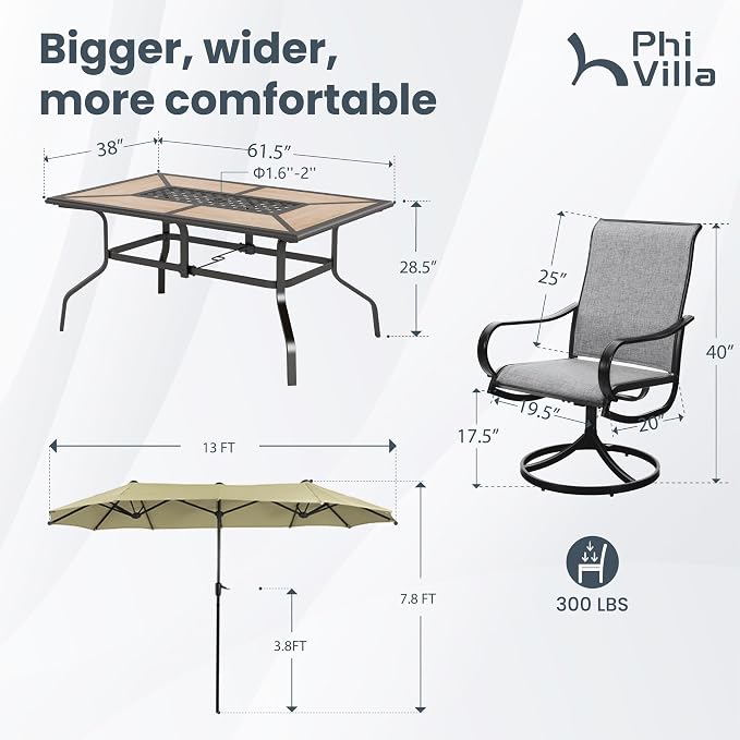 PHI VILLA Patio Dining Set - Image 9