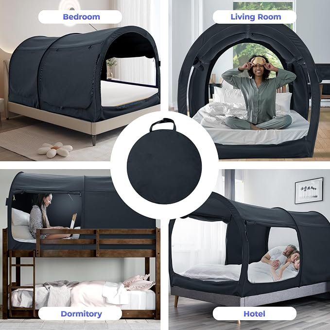 Alvantor® Canopy Bed Dream Privacy Space Full Sleeping Tents Indoor Pop Up - Image 4