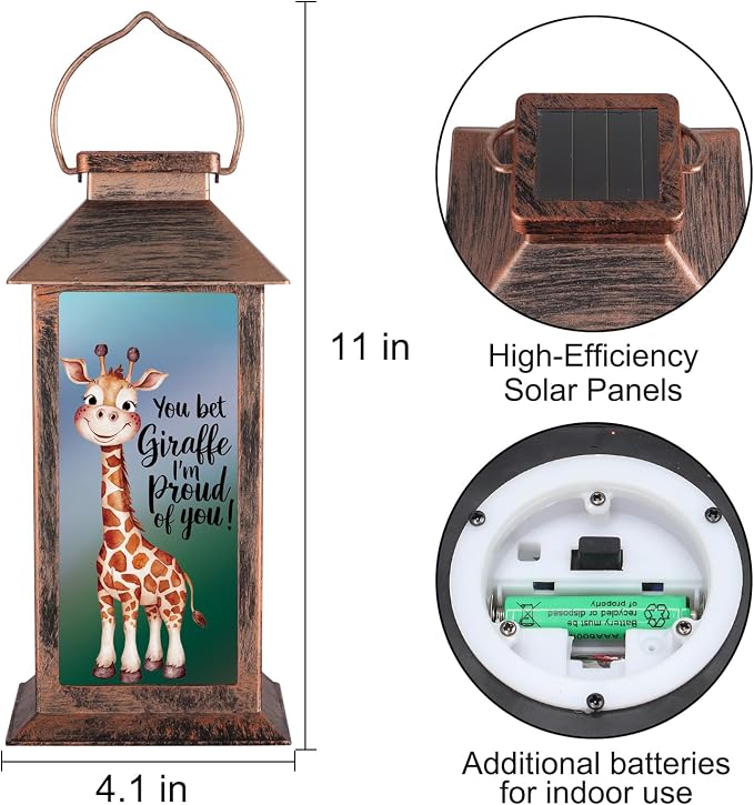 Solar Hanging Lanterns, Little Giraffe Pattern, Waterproof, Solar LED - Image 2