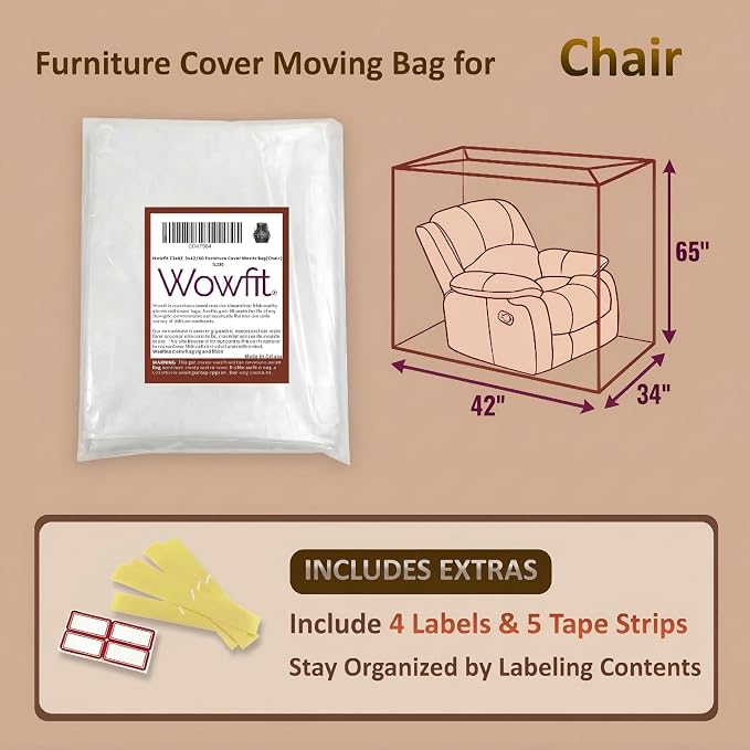 Wowfit Furniture Cover Dust-Proof Moving Bag - Image 3