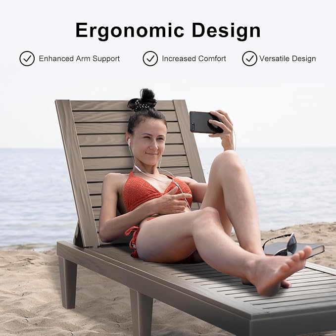 ROJIK Outdoor Chaise Lounge Chair - Image 5