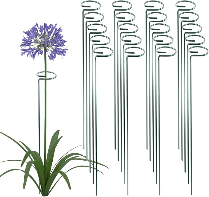 36 Inch 20 Packs Plant Support Stake Garden Single stemmed Plant Support Hoops by ThealynGardens