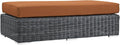 Modway Summon Wicker Rattan Outdoor Patio Sunbrella® Fabric Rectangle Ottoman by Modway