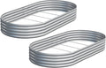 2PCS 8x4x1ft Galvanized Metal Raised Garden Bed Kit, Outdoor Planter Box by Easllre
