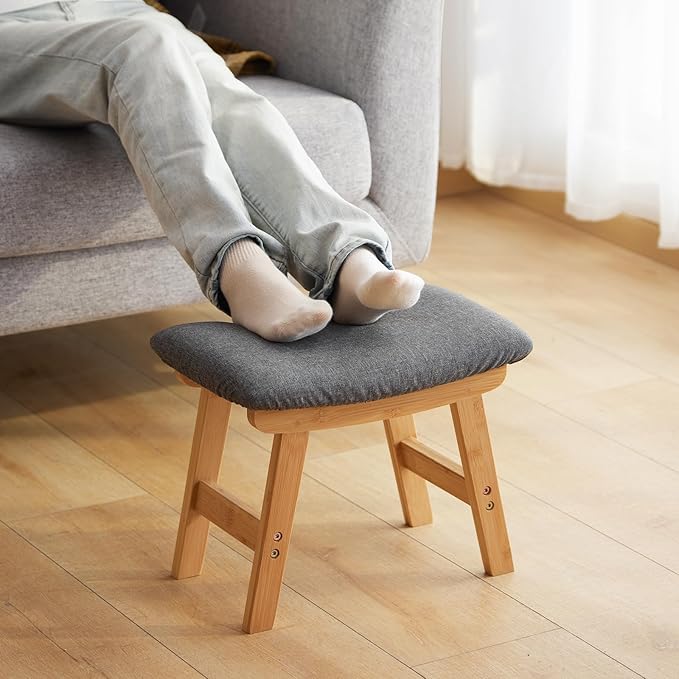 Foot Stool Ottoman Foot Rest Under Desk, Small Stool - Image 2