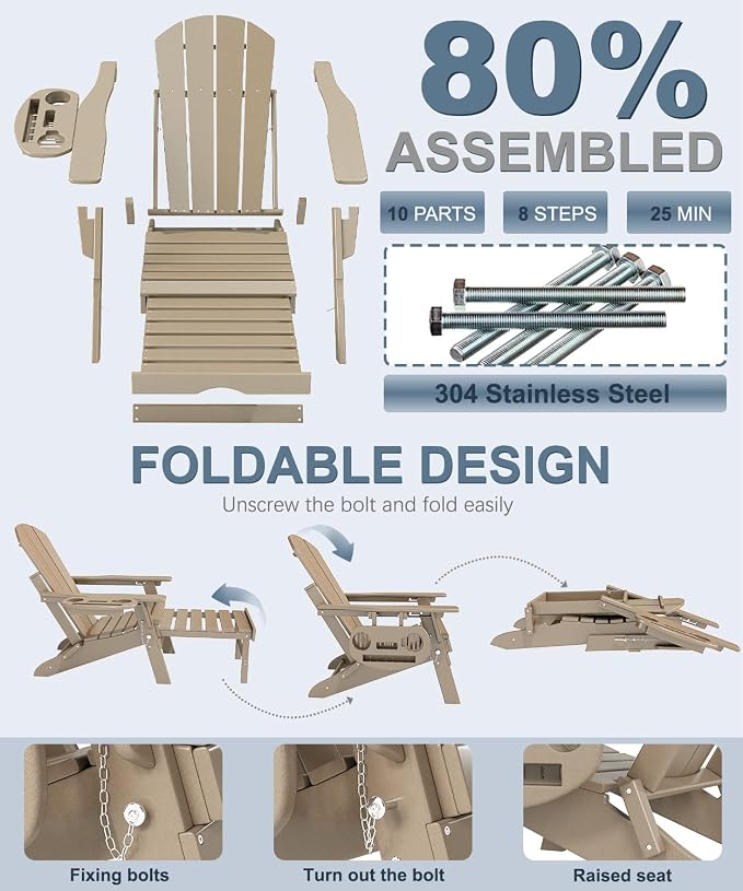 Adjustable Adirondack Chair - Image 7