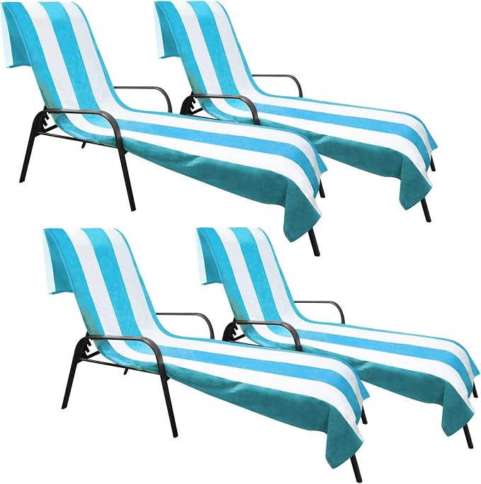 Superior Cabana Cotton Lounge Chair Cover, Outdoor Towel/Chaise Furniture Covers by SUPERIOR