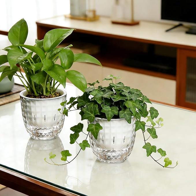 6 Pack 4 inch Self Watering Pots Planters - Image 4