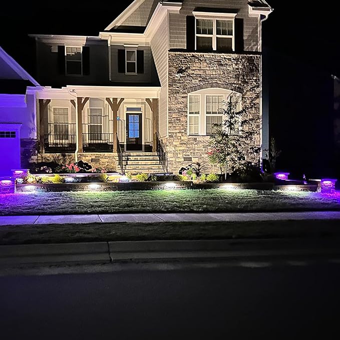 LEONLITE 8-Pack Premium Series RGB 12 Inch 5W LED Retaining Wall Lights Swivel - Image 5