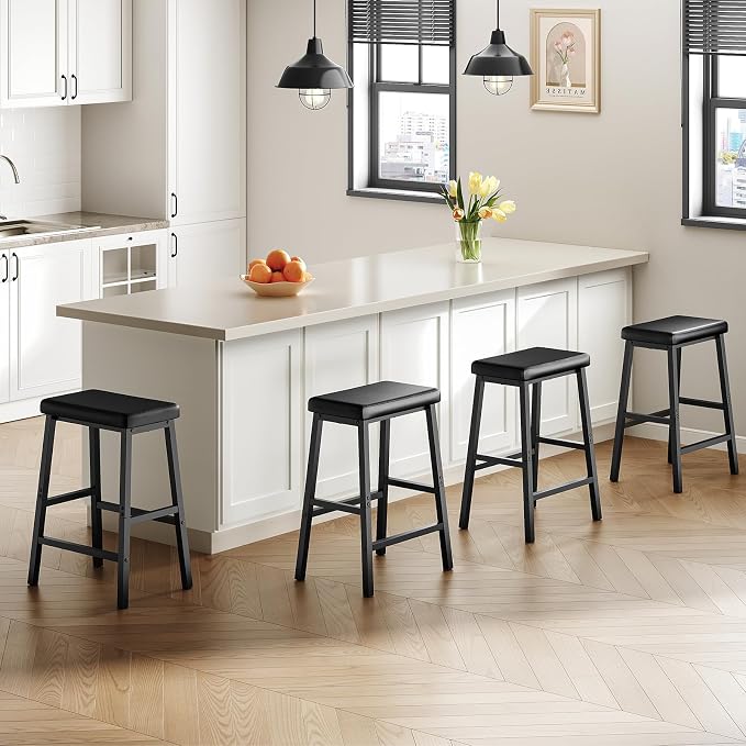 HOOBRO Bar Stools, Counter Height Bar Stools, 24 Inch Barstools - Image 9