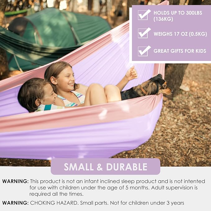 GRASSMAN Kids Hammock-Small Camping hammocks, Portable Camping Gear - Image 3