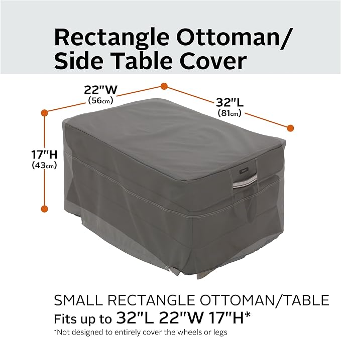 Classic Accessories Ravenna Water-Resistant 32 Inch Rectangular Patio - Image 3