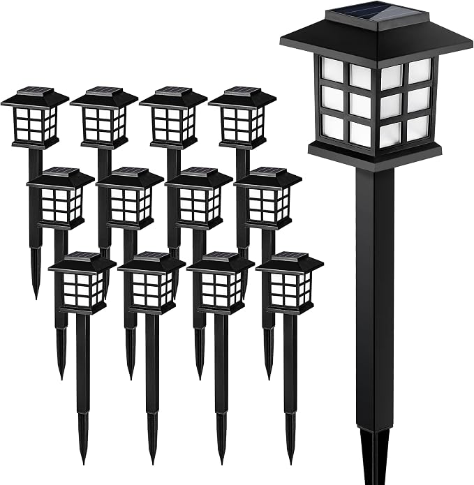 SOLPEX Solar Outdoor Lights, 12 Pack Path Lights, Walkway Light Outdoor - Image 6