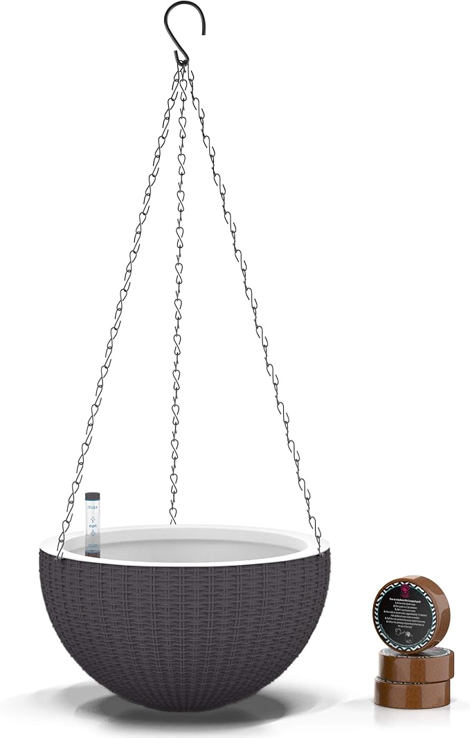 GARDENIX DECOR 11'' Self Watering Hanging planters - Image 7